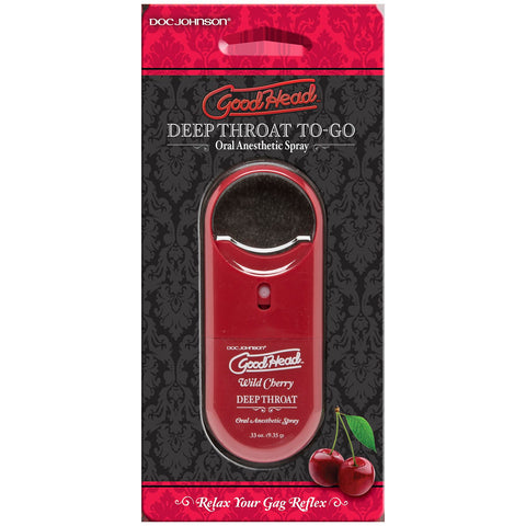 GoodHead To-Go Deep Throat Spray (Wild Cherry) – Oral Desensitizing Spray > Lube > Oral Gels & Sprays