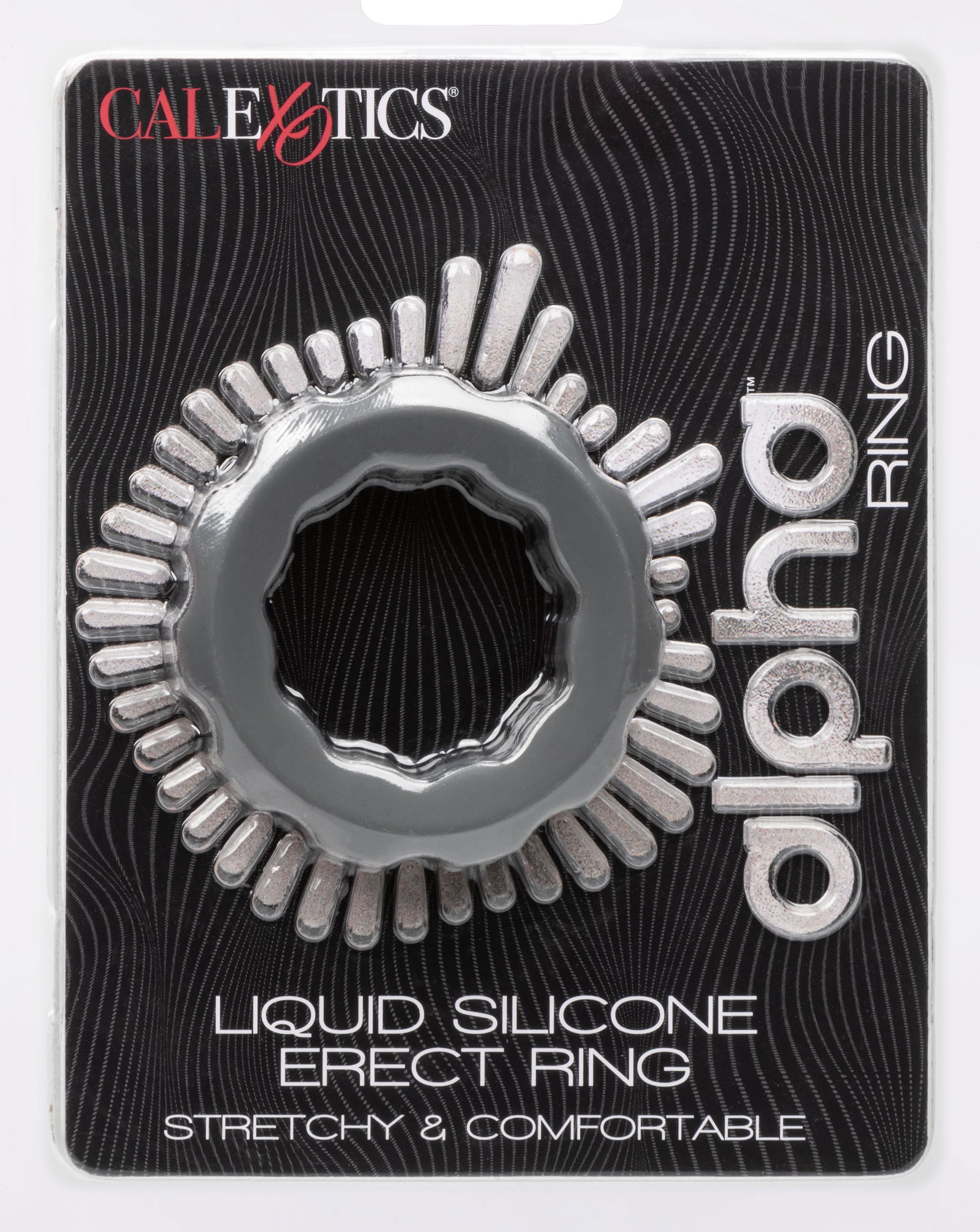 Alpha Liquid Silicone Erect Ring Stretchy Comfortable Gray Beaded Design COCK RINGS