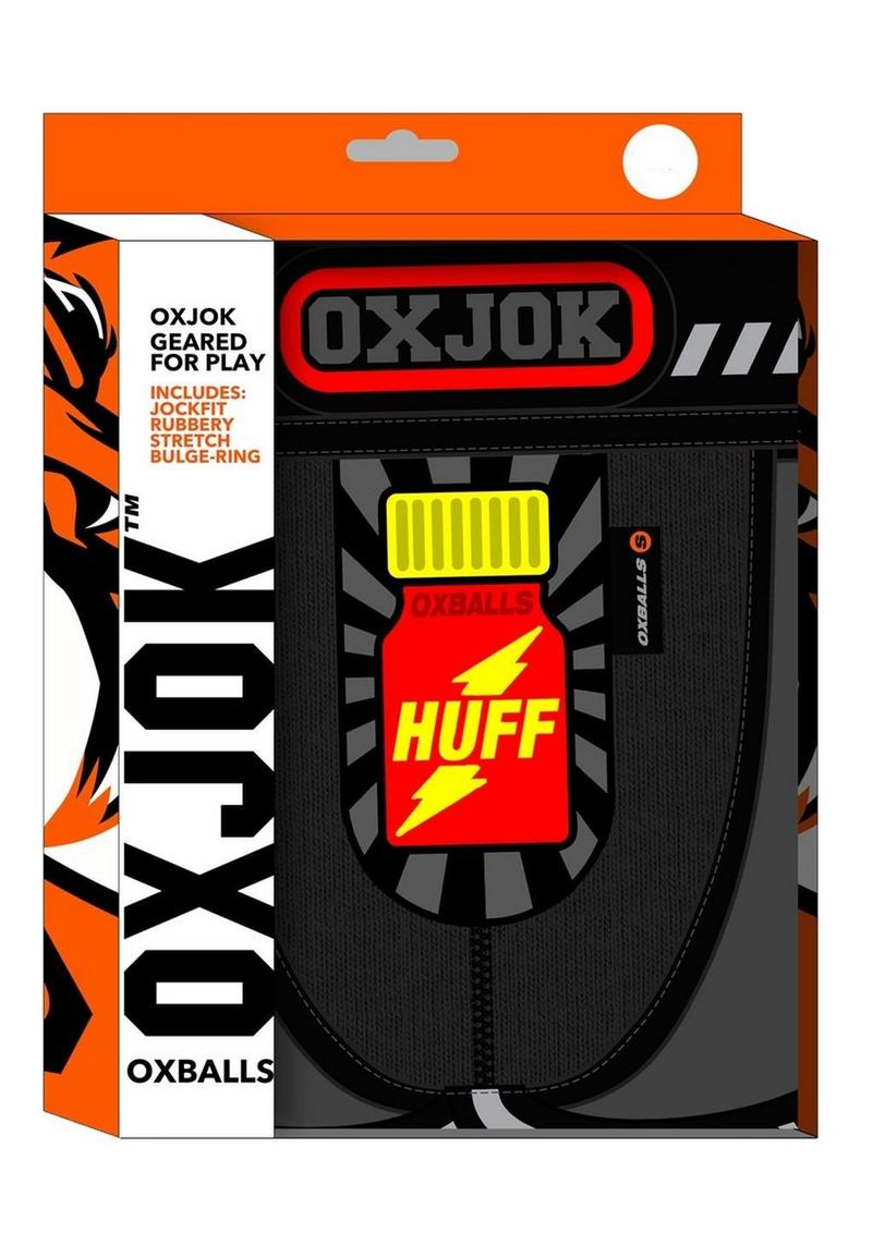 oxjock POPPERJOCK 3D rubber patch pouch BLACK/RED XX-LARGE > Clothes > Jockstraps
