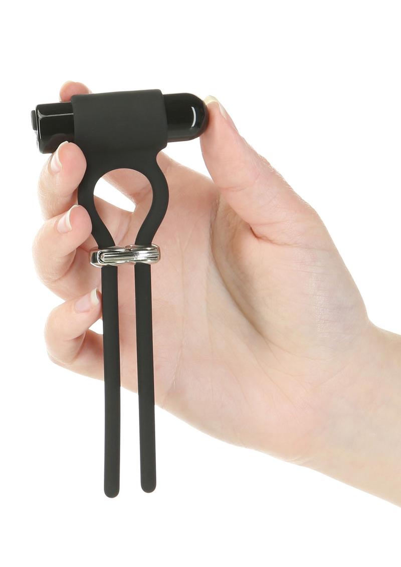 Power Bullet Bollo Adjustable Penis Ring with 2.5 Inch Mini Black Power Bullet and Silicone Ring Secondary image