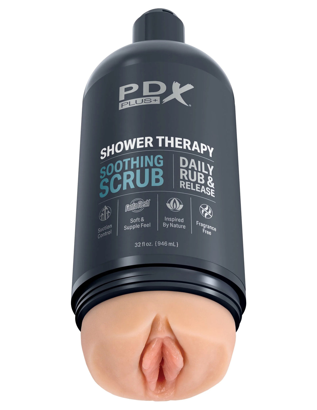 PDX Discreet Shower Soothing Scrub Shampoo Bottle Edition – Soft PVC Masturbator > Sex Toys For Men > Masturbators > Manual