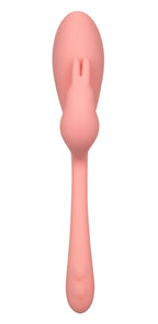 Elle Liquid Silicone Bunny 7.25 Inch Pink Flexible Vibrator | Dual Motor > Sex Toys For Ladies > Clitoral Vibrators and Stimulators