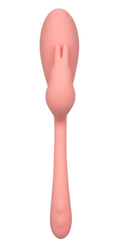Elle Liquid Silicone Bunny Vibrator in Soft Pink with 10 Vibration Functions and Flexible Body > Vibrators > Ladies > Rabbit