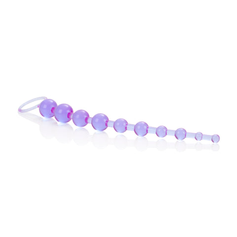 X-10 Beads Purple Graduated Anal Pleasure Beads with Easy Retrieval Loop and Smooth Jelly Finish > Anal Range > Anal Beads