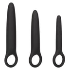 Boundless Dilator Trio Black Silicone Set with Three Graduated Sizes and Easy Finger Loop > Sex Toys > Dilators