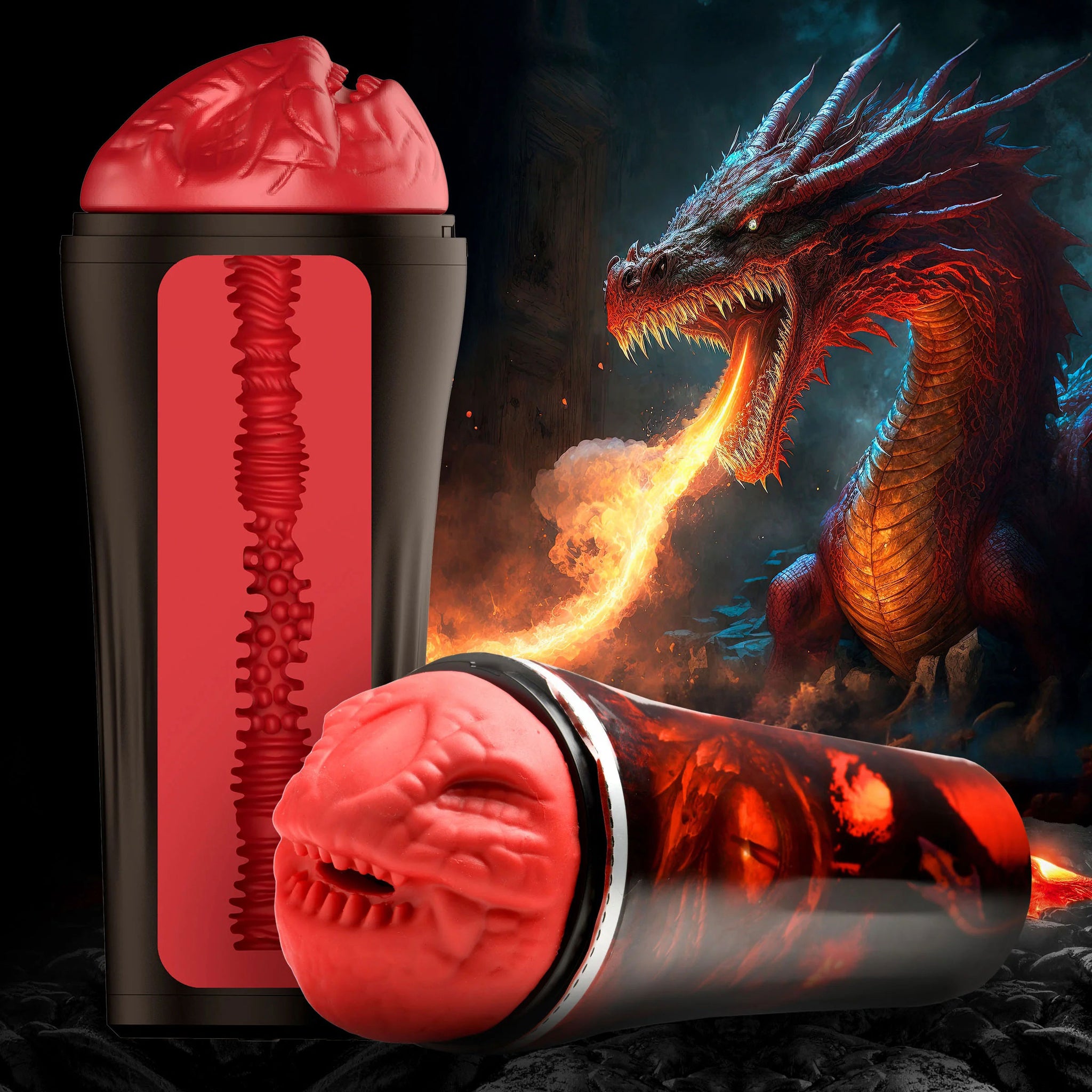 Creature Cocks Dragon Snatch (Red) – Scaly Masturbator > Sex Toys For Men > Masturbators > Fantasy