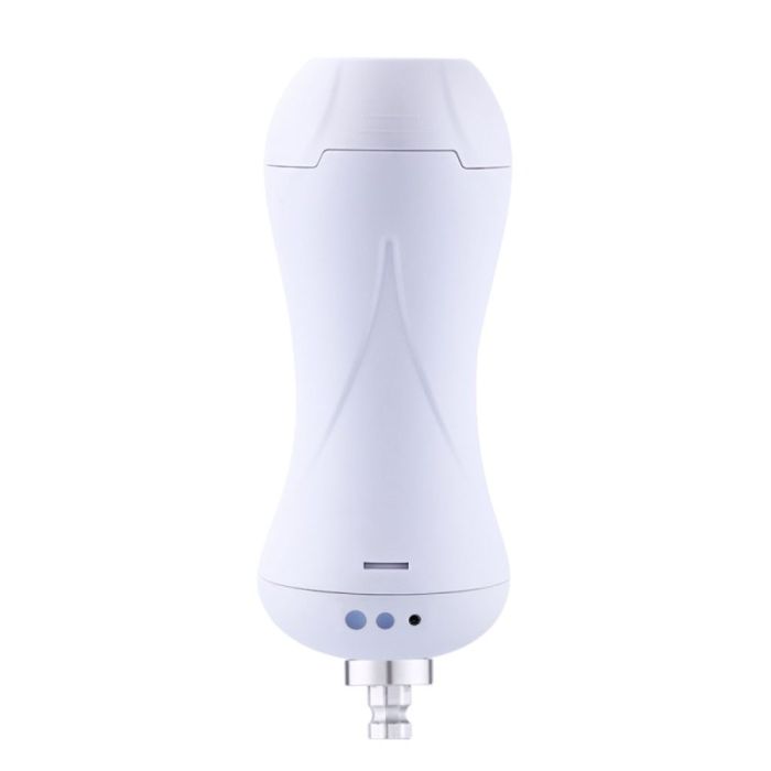 HiSmith - Vibrating Pussy Stroker with White Case (KlicLok) Sex Machine Attachments