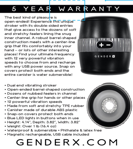 Gender X Barrel of Fun – USB Rechargeable Stroker > Sex Toys For Men > Masturbators > Vibrating