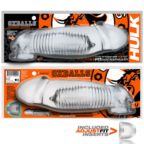 Hulk Gargantic Cocksheath Clear 11in Length 2.5in Width SLEEVES