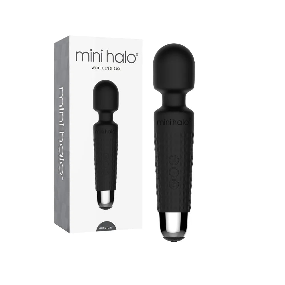 Mini Halo Wireless Wand Massager with 20 Speeds