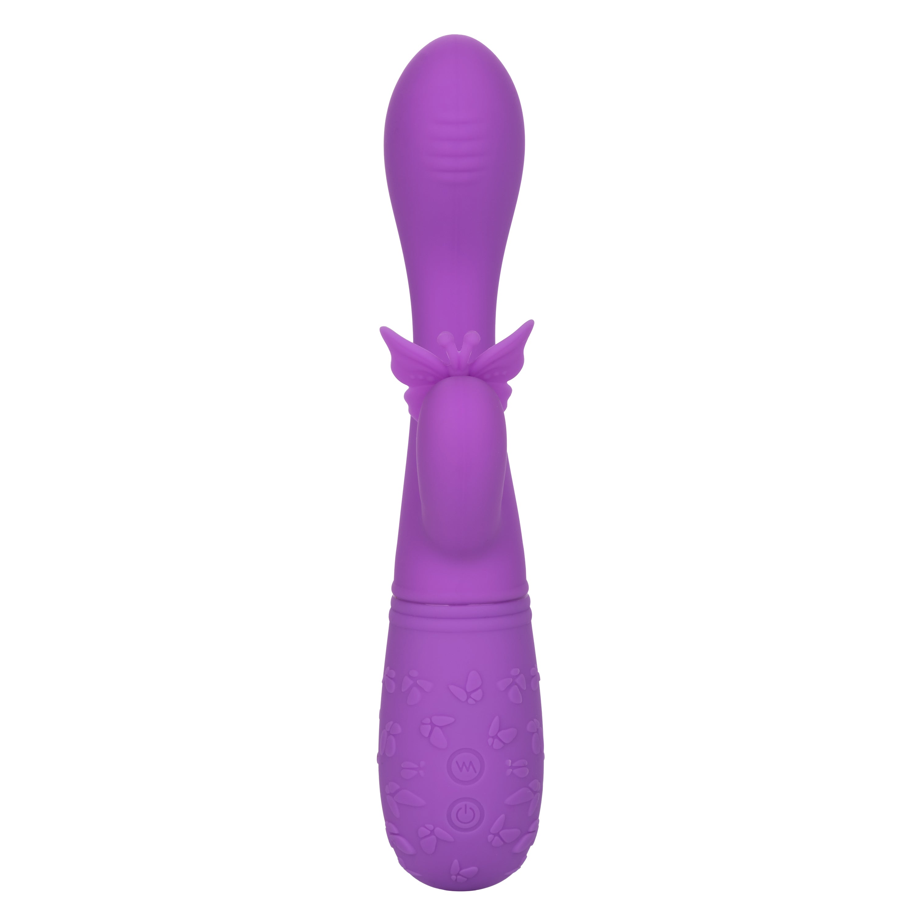 Rechargeable Butterfly Kiss Purple Silicone Vibrator with Motors VIBRATORS-RABBIT