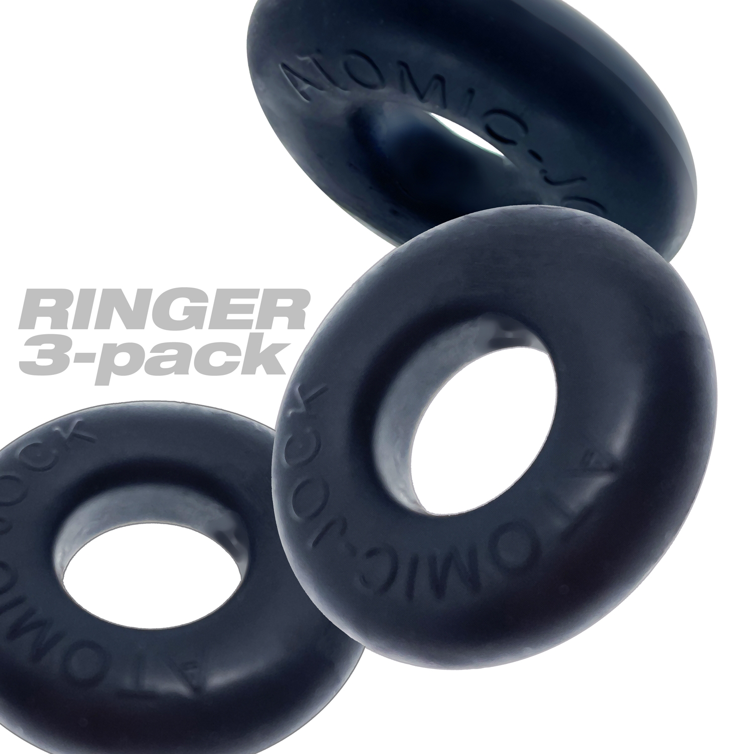 Oxballs Ringer 3-Pack (Night Black) – Silicone Cockring Set Secondary image