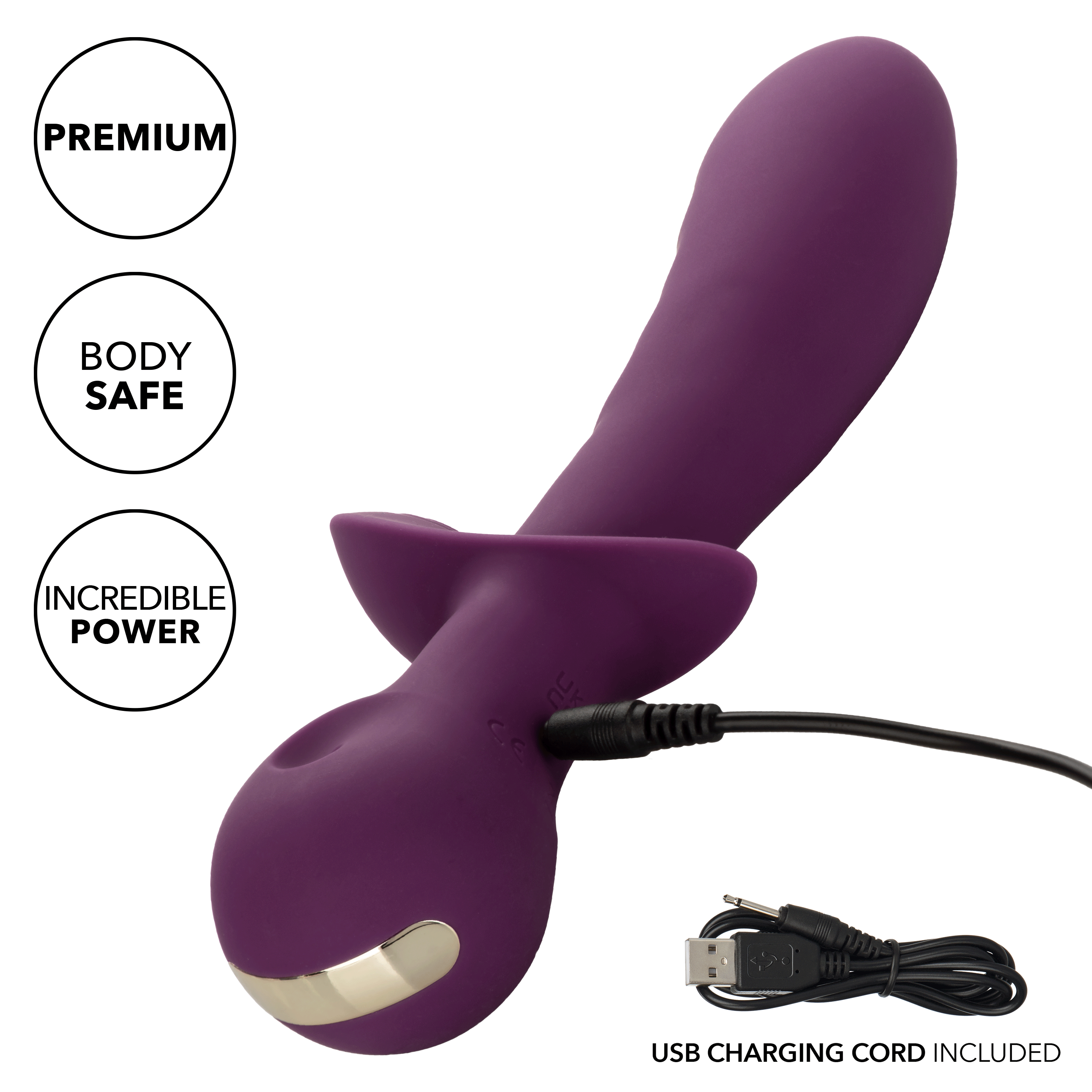 Obsession Lover Turbo-Charged Dual Vibrator in Purple with 10 Vibration Functions and Waterproof Silicone Design Vibrators - G Spot