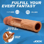 JOCK Enhancers 1.5 Inch Silicone Penis Extension Sleeve - Light or Medium > Sex Toys For Men > Penis Sleeves