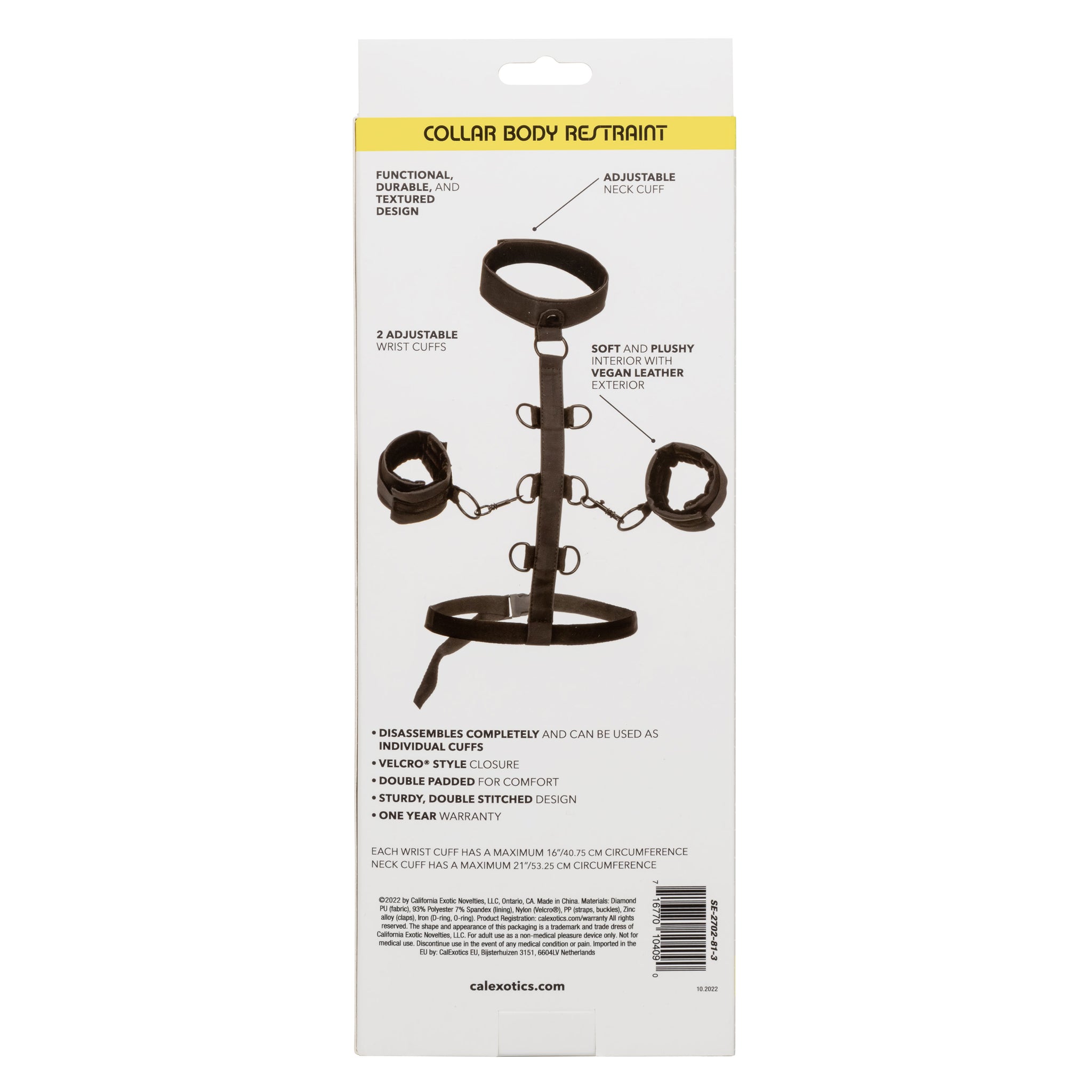 Boundless Collar Body Restraint – Adjustable Body Restraint > Bondage Gear > Restraints