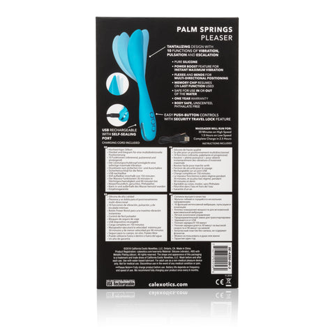 California Dreaming Palm Springs Pleaser Blue Flexible Mini Vibrator Vibrators