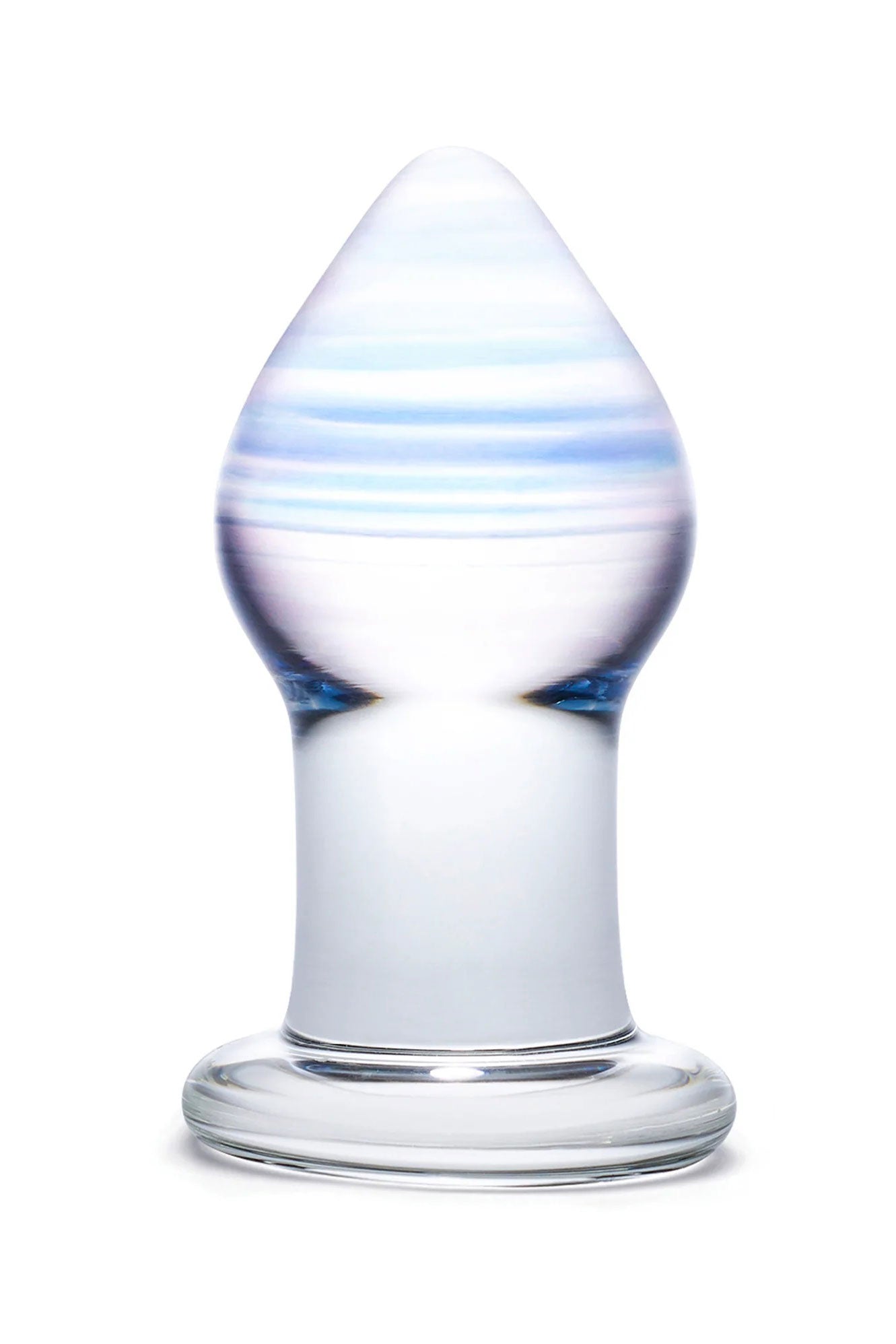 Glas 3.25 Inch Amethyst Rain Hand Blown Glass Butt Plug > Sex Toys > Glass
