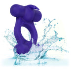 Silicone Triple Orgasm Enhancer in Purple with 12 Vibration Functions and Dual Independent Motors > Cock Ring > Vibrating
