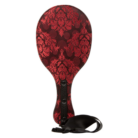Scandal Round Double Paddle Red and Black Plush Dual Layer Paddle with Leatherette Interior and Brocade Exterior Default Title > Bondage Gear > Paddles