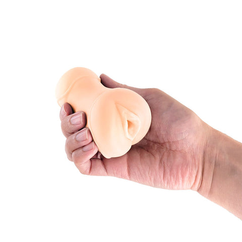 Pocket Pals Vagina Stroker (Brown) – Body-Safe Masturbator Strokers - Manual