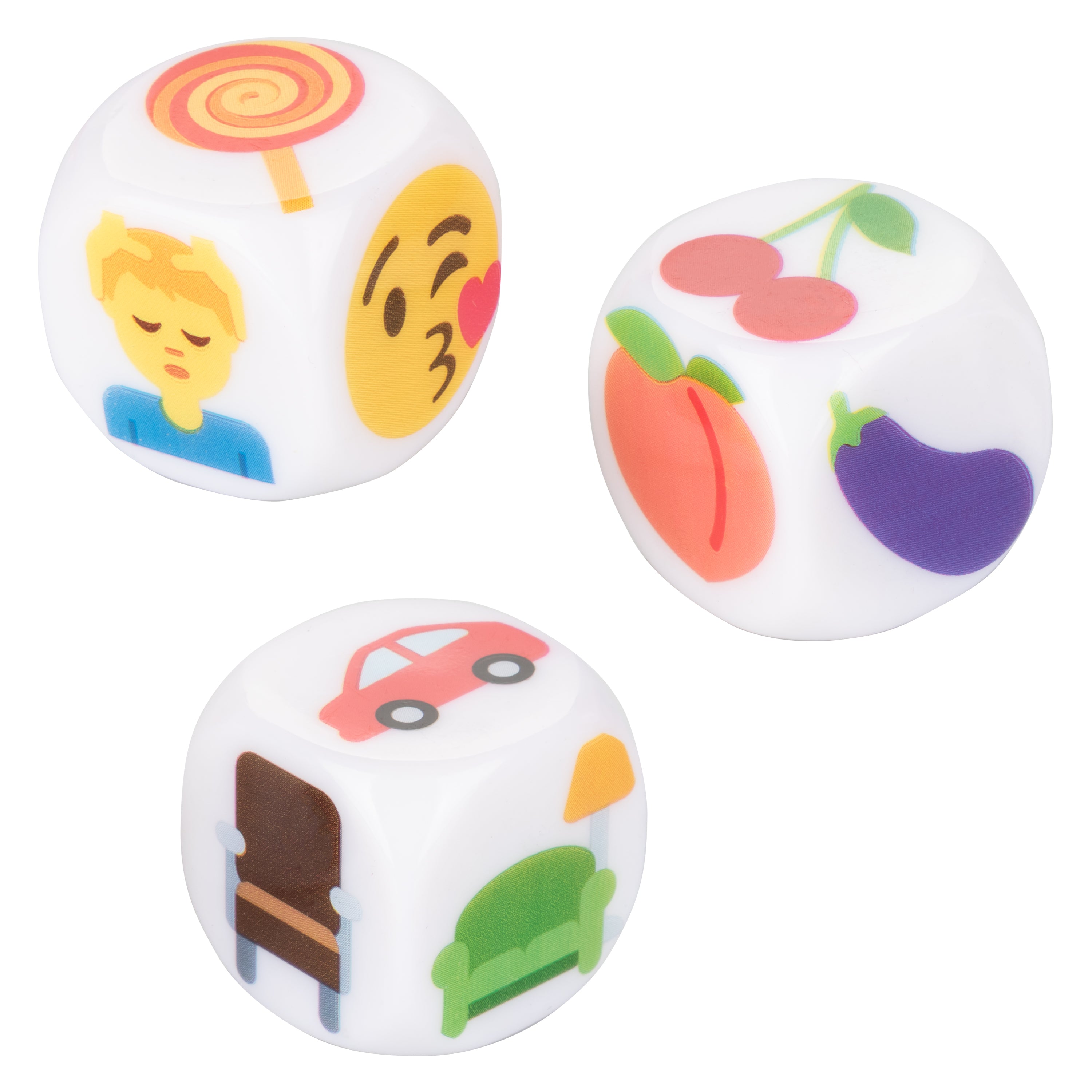 CalExotics Emojigasm Dice Naughty Acrylic Game for Couples 3 Piece Set Games