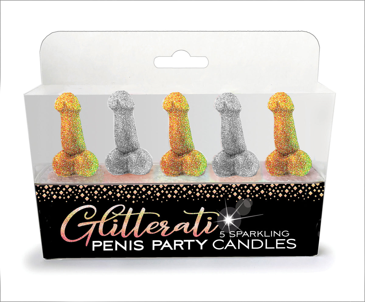 Glitterati Penis Party Candles Novelty Candles 5 Pack Multi > Candles > Novelty