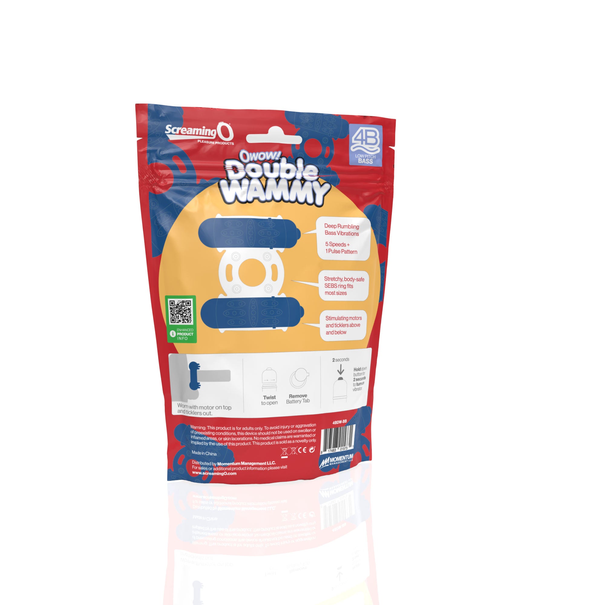 Screaming O 4B Double Wammy Vibrating Ring Blueberry One Size Default Title > Cock Ring > Vibrating