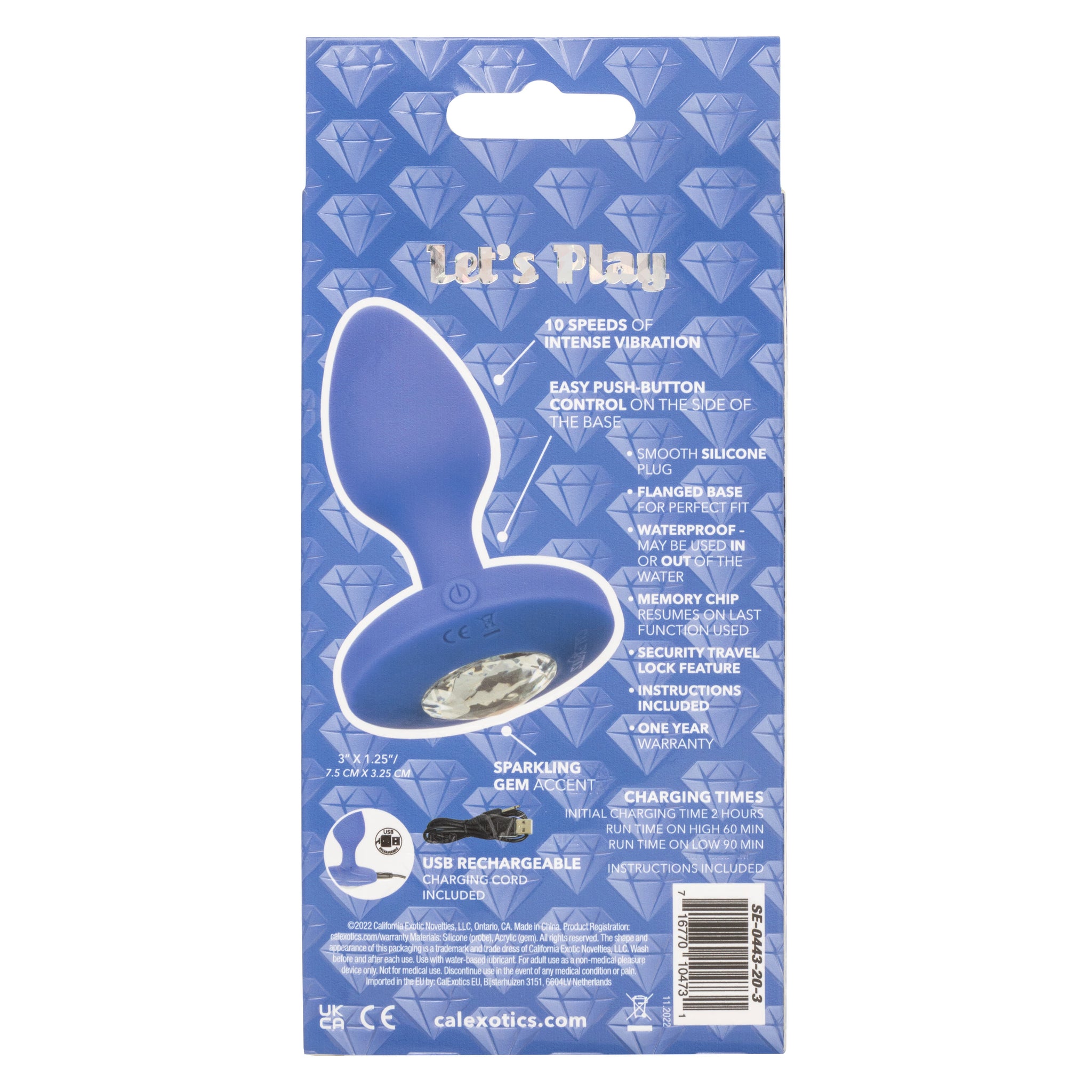 Cheeky Gems Collection Medium 3.5 Inches Silicone Butt Plug with Interchangeable Gems > Anal Range > Jewel Butt Plugs
