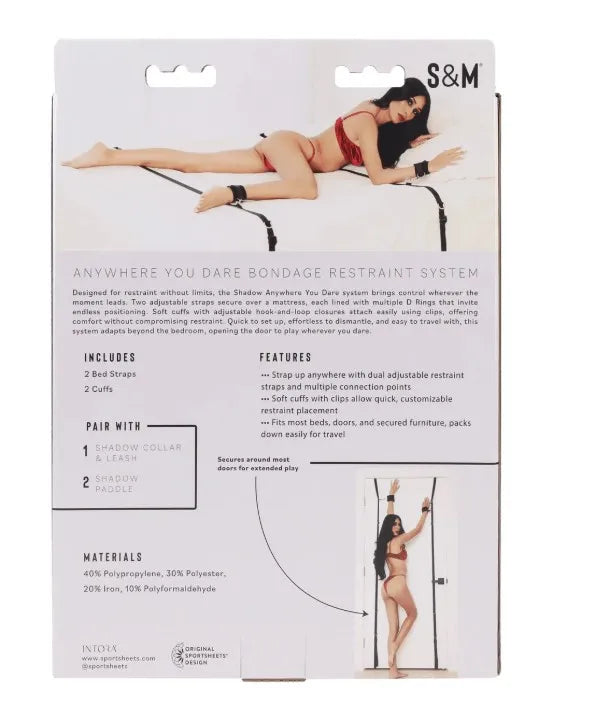 Shadow Anywhere You Dare Bondage Restraint System – Adjustable Restraint Kit > Bondage Gear > Bed Restraints