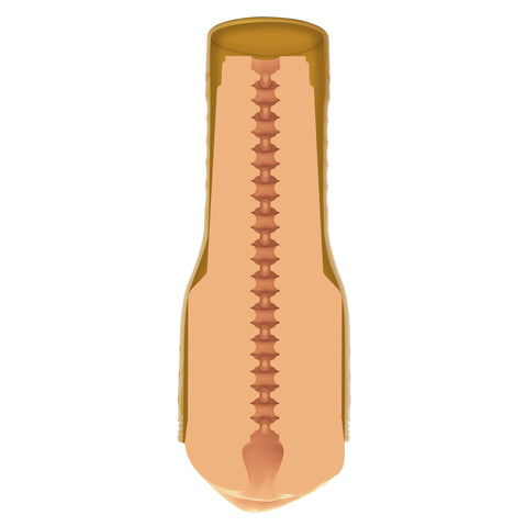 Private Tube Personal Trainer Tub Gold Real Skin TPR Suction Masturbator Sleeve > Sex Toys For Men > Masturbators > Manual