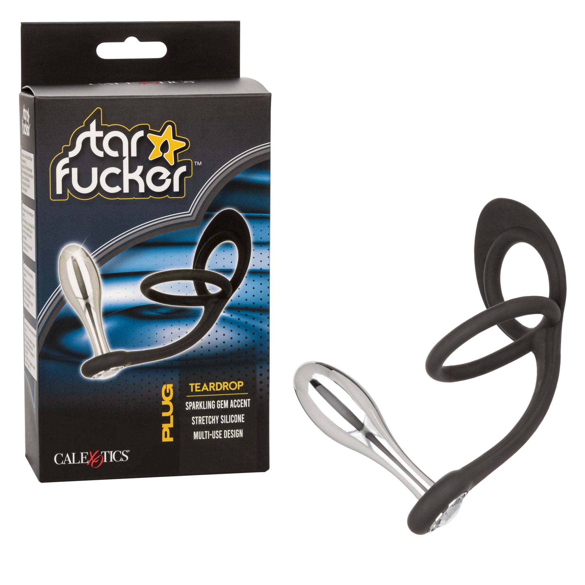 Star Fucker Teardrop Plug And Cockring – Silicone And Metal Dual Enhancer Plug And Cockring Default Title > Anal Range > Prostate Plugs