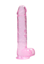 RealRock Crystal Clear 9 Inch Realistic Dildo Phthalate-Free TPE with Balls > Dildos > Realistic Dildos