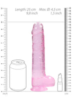 RealRock Crystal Clear 9 Inch Realistic Dildo Phthalate-Free TPE with Balls > Dildos > Realistic Dildos
