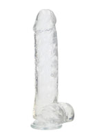 REALROCK Crystal Clear Realistic Dildo with Balls 10 Inch Dong > Dildos > Large Dildos