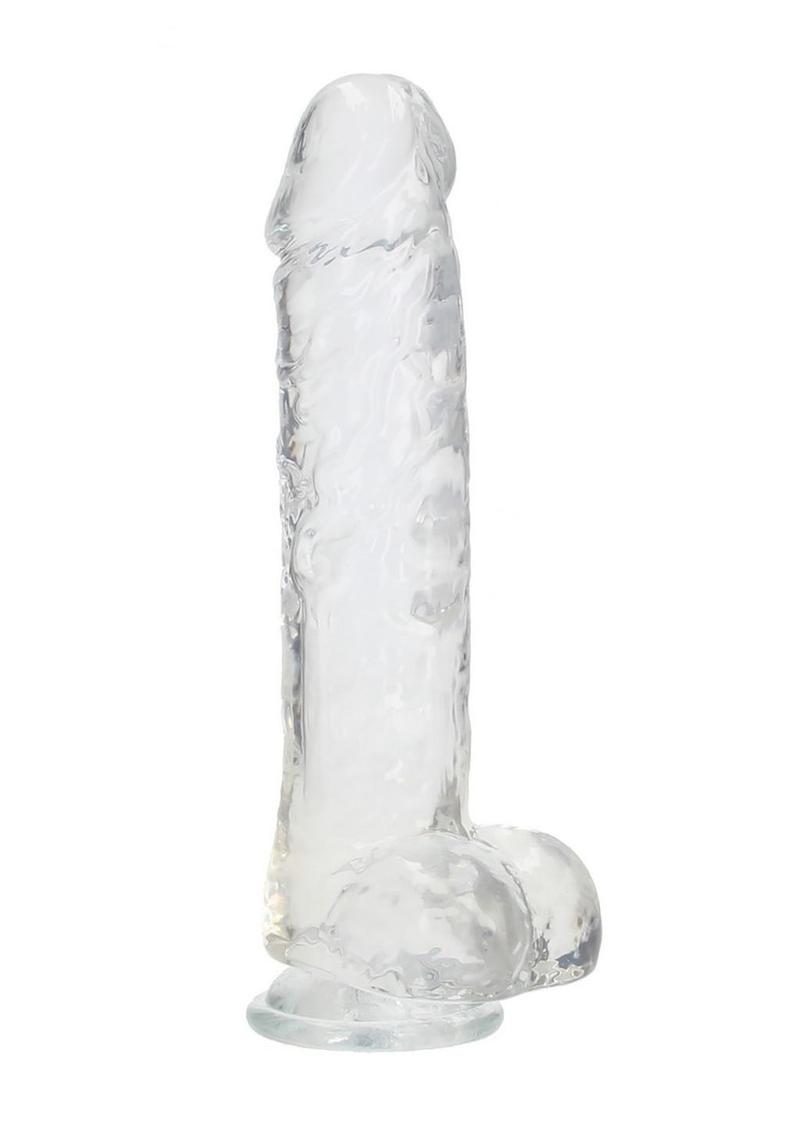 REALROCK Crystal Clear Realistic Dildo with Balls 10 Inch Dong > Dildos > Large Dildos