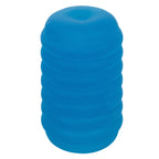 Pop Sock Ribbed Blue Versatile Reversible Stroker 3.5 Inch by 2 Inch Soft Stretchy TPE > Sex Toys For Men > Masturbators Cup