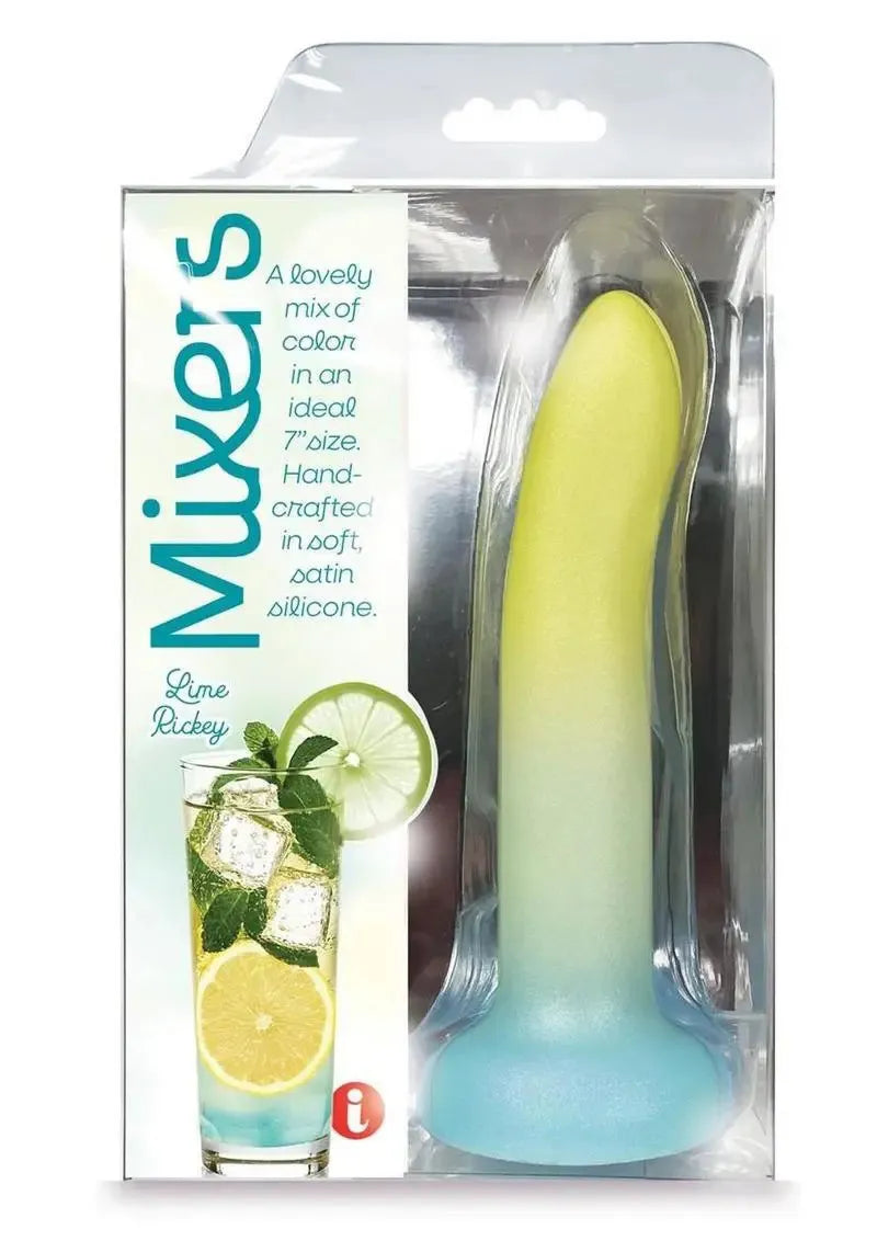 Mixers Lime Rickey (Yellow Mint Blue) – 8 Inch Premium Silicone Dildo Multi > Dildos > Neutral Dildos Main image