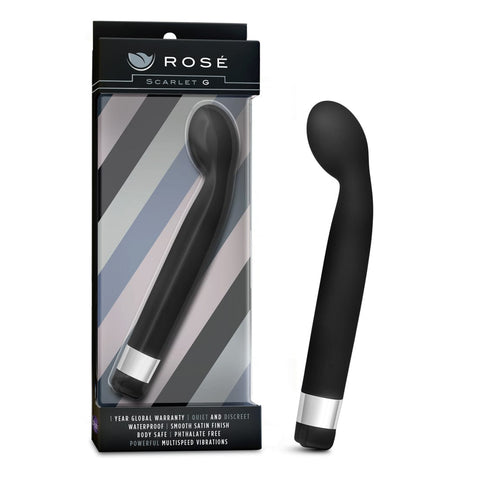 Rose Scarlet G Black G-Spot Vibrator Waterproof 7 Inch Vibrators