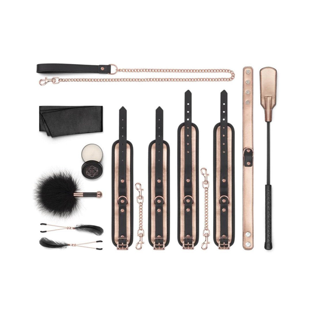 Rosy Gold Nouveau – Luxury 9-Piece BDSM Set > Bondage Gear > Bondage Kits