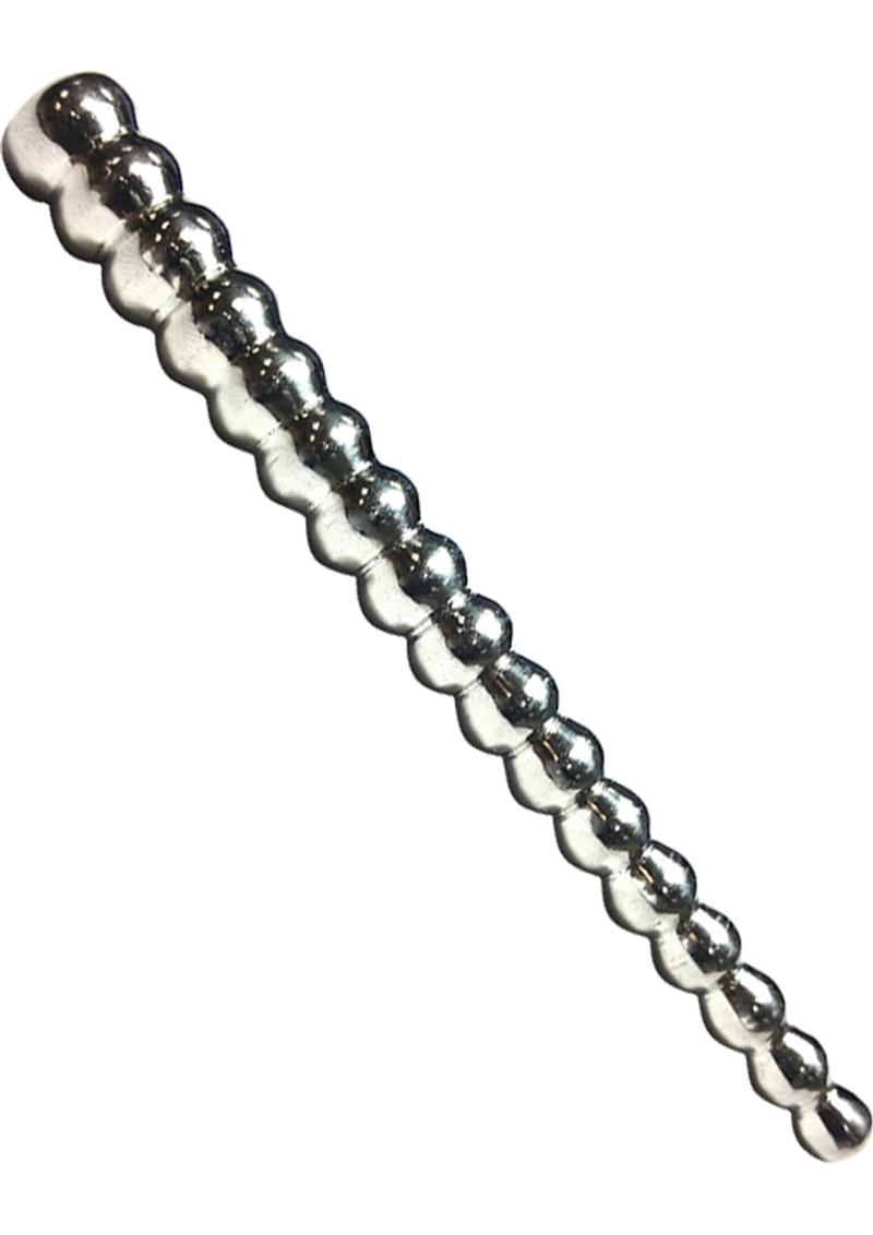 Rouge Beaded Stainless Steel Urethral Sound - Silver Main image