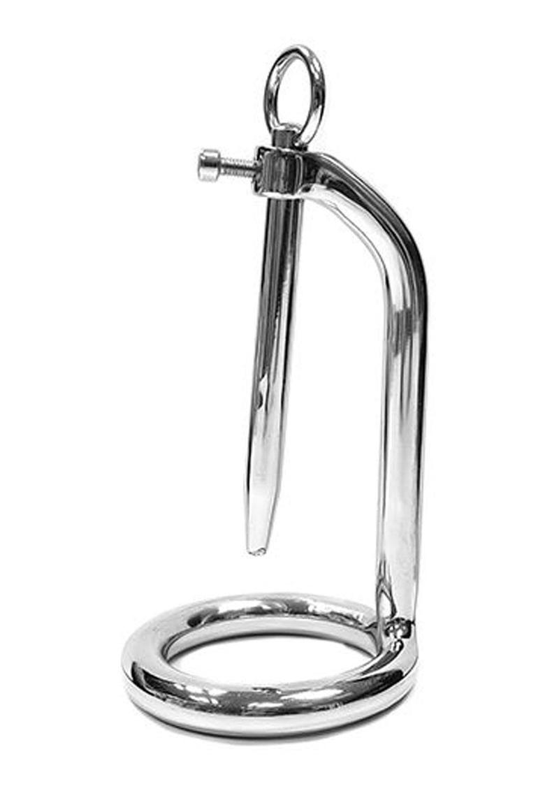 Rouge Stainless Steel 45mm Chastity Ring With Urethral Stick > Sex Toys For Men > Sounding Rods Main image