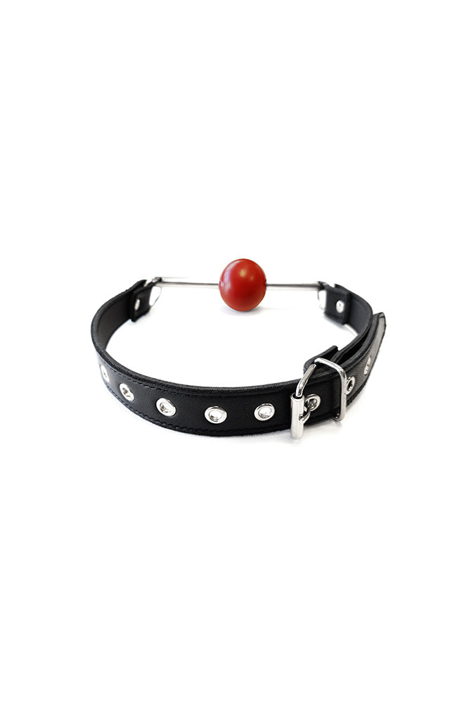 Rouge Leather Ball Gag – Adjustable Leather Strap Ball Gag > Bondage Gear > Gags and Bits