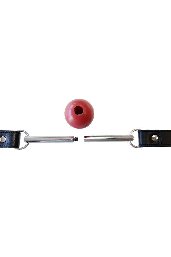 Rouge Leather Ball Gag – Adjustable Leather Strap Ball Gag > Bondage Gear > Gags and Bits
