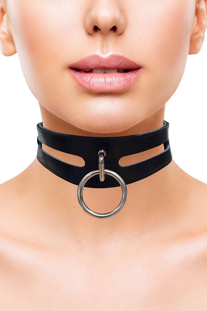 Rouge Leather Fashion Collar (Red) – 40cm Bondage Collar > Bondage Gear > Collars & Leashes