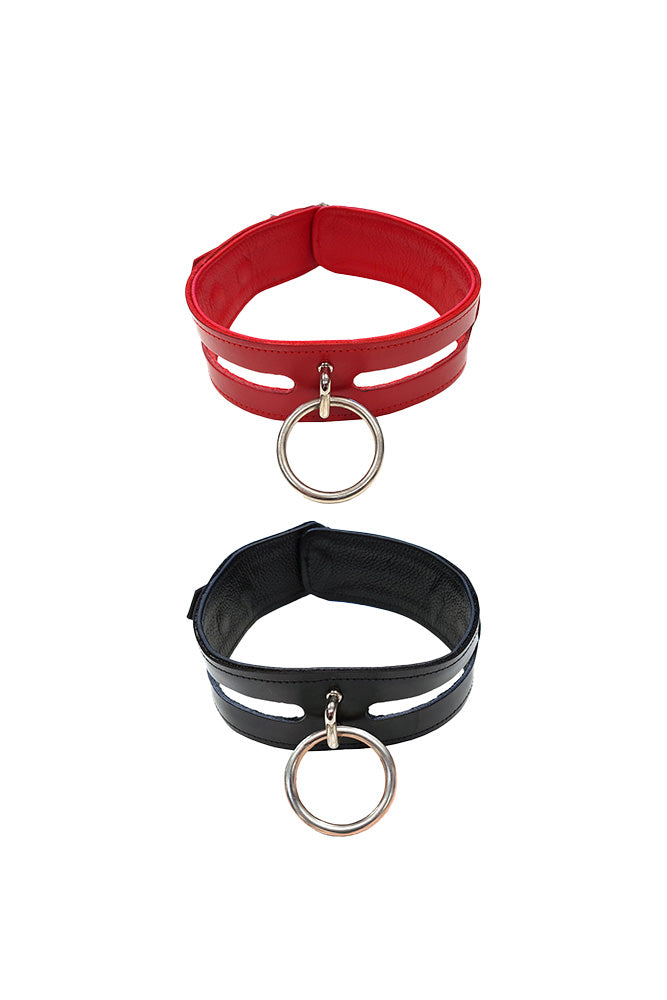 Rouge Leather Fashion Collar (Red) – 40cm Bondage Collar > Bondage Gear > Collars & Leashes