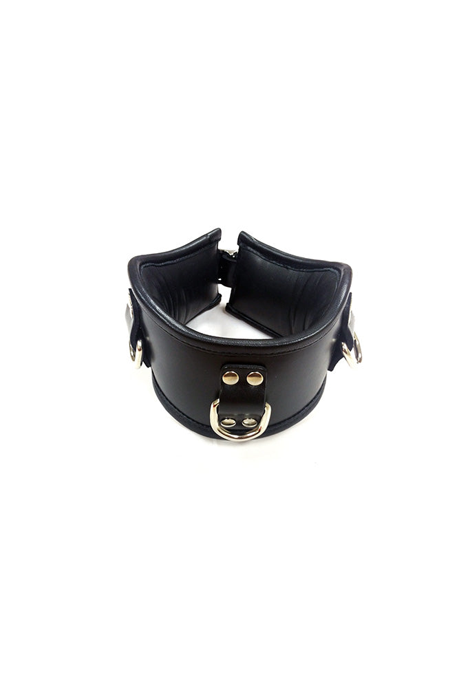 Rouge Leather Posture Collar (Black) – Padded Collar with D-Rings > Bondage Gear > Collars & Leashes