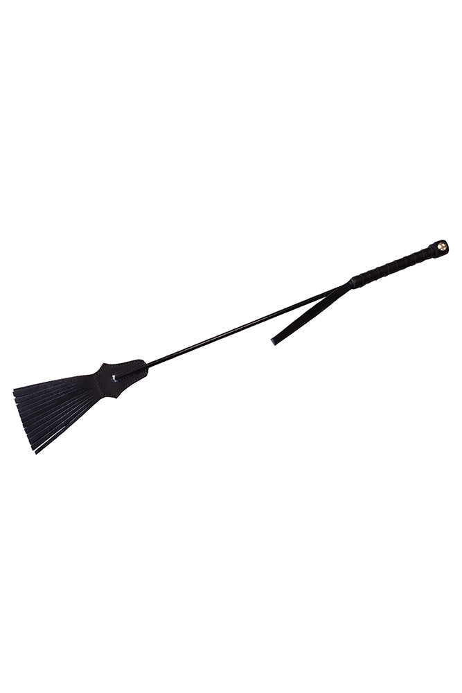 Rouge Leather Tasselled Riding Crop in Black > Bondage Gear > Crops