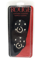 Rouge Leather Studded Nipple Covers – Real Leather Nipple Cover > Clothes > Pasties