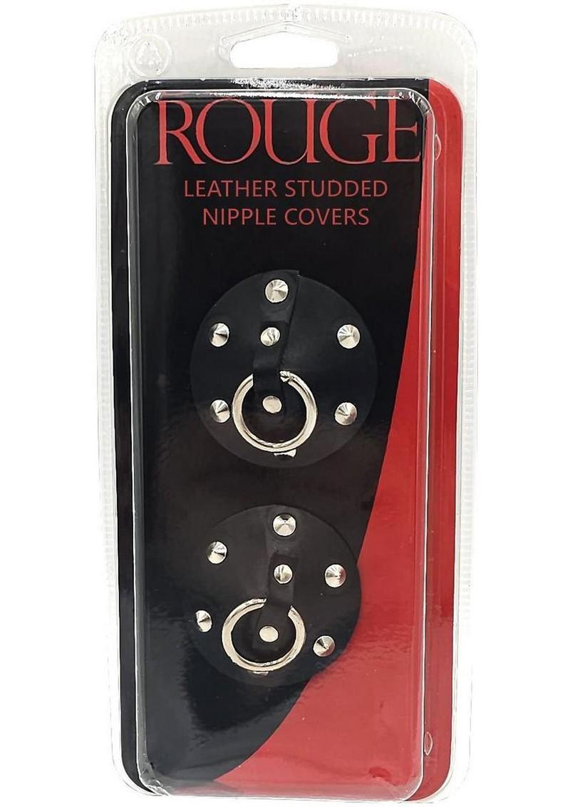 Rouge Leather Studded Nipple Covers – Real Leather Nipple Cover > Clothes > Pasties