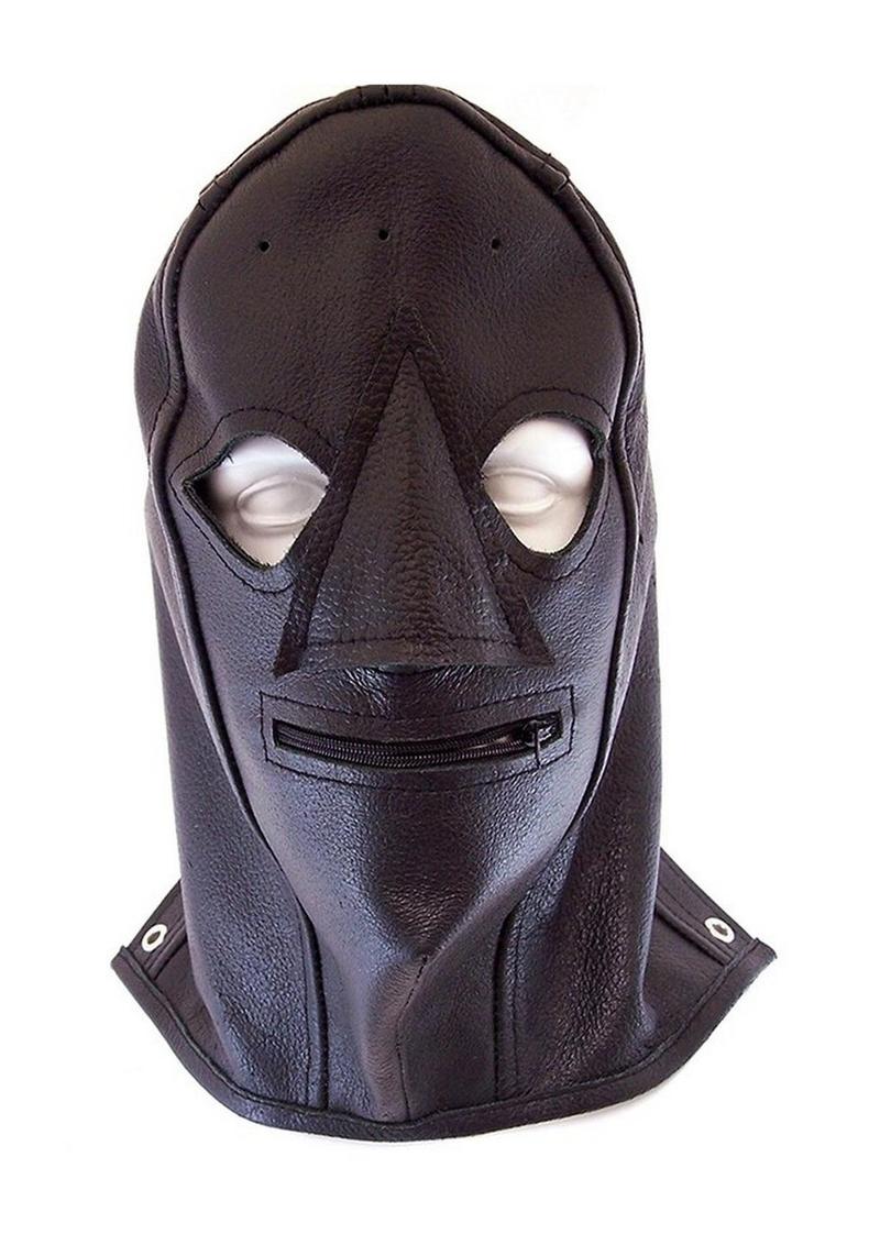 Rouge Leather Zip Mask - Black Main image